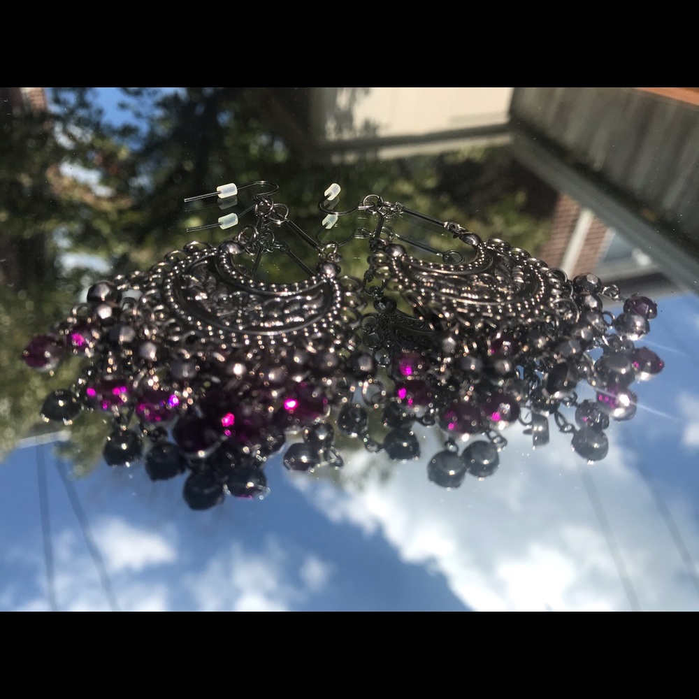 Silver Rustic Earrings - Picture 4 of 4